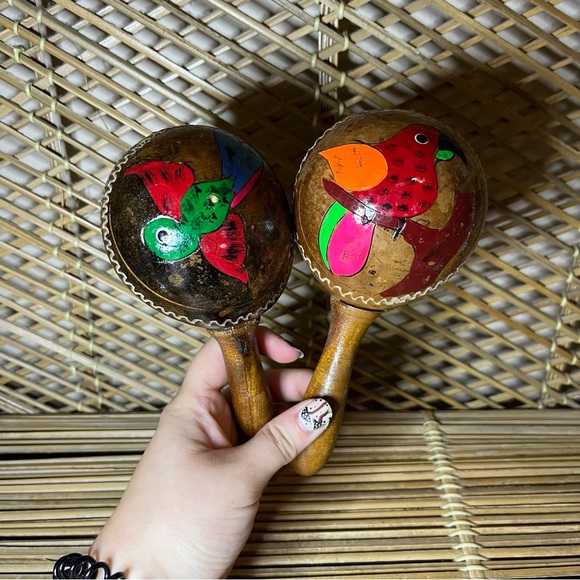 Accents Vintage Jamaican Hand Painted Bird Maracas Poshmark